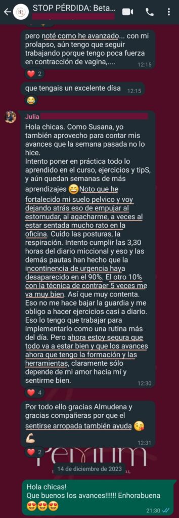 Avances resultados incontinencia urinaria perdidas de orina suelo pélvico fisioterapia